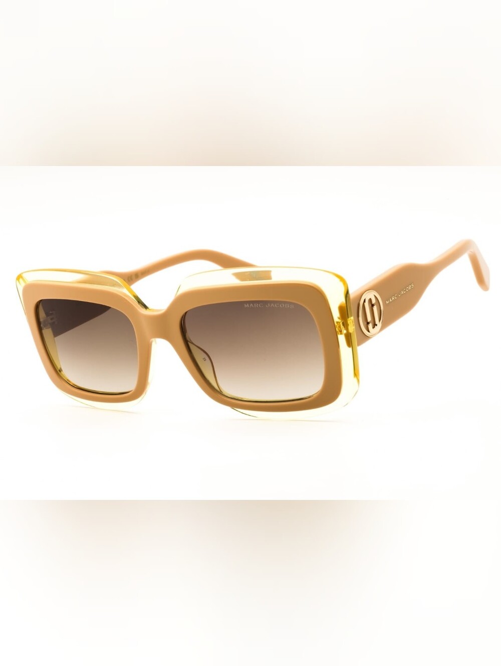 Marc Jacobs, MARC 850/S, BEIGE/BROWN SF, Oversized, Woman's Sunglasses